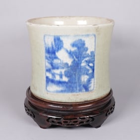 Chinese antique brush pot