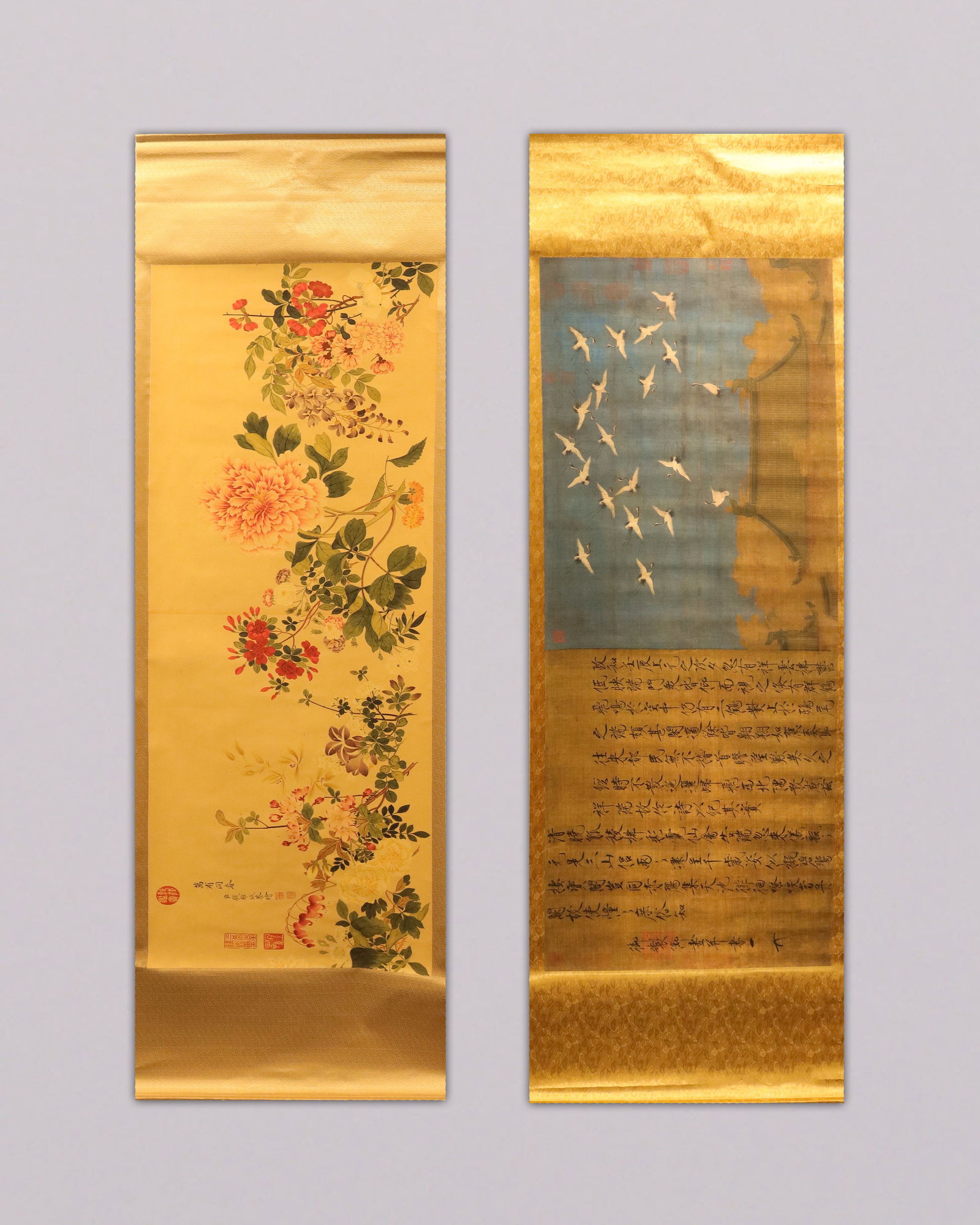 Lots Chinese estate scrolls: Lots Chinese fine estate scrolls.