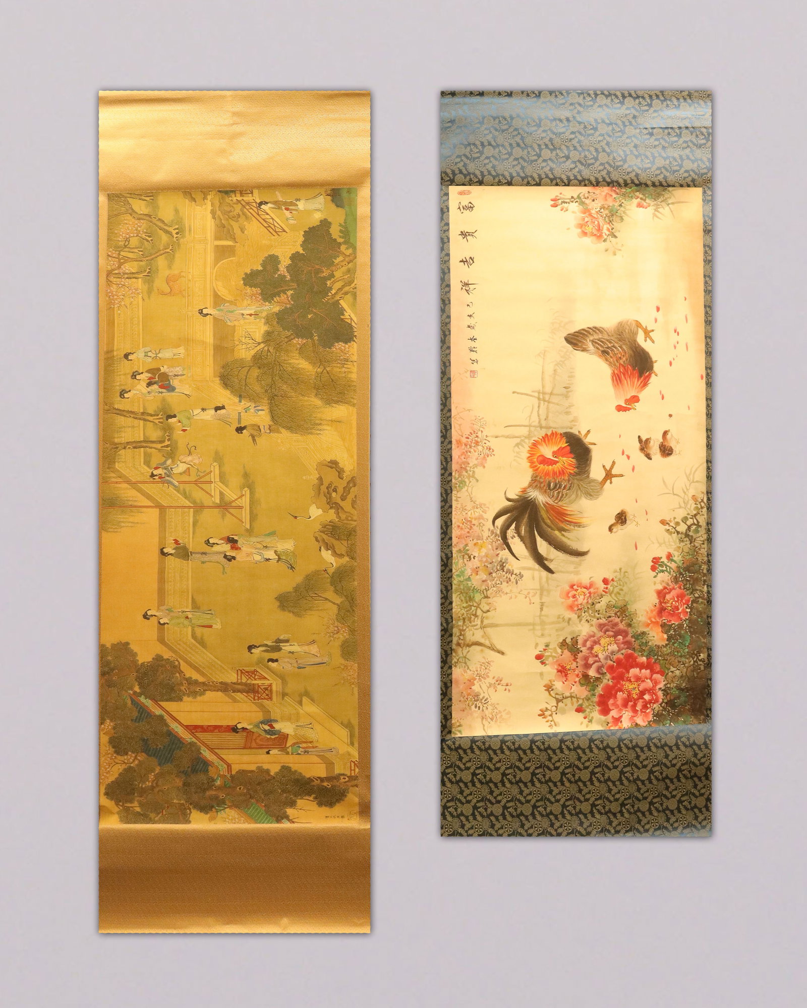Lots Chinese estate scrolls: Lots Chinese fine estate scrolls.