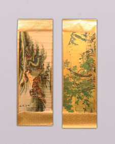 Lots Chinese estate art scrolls