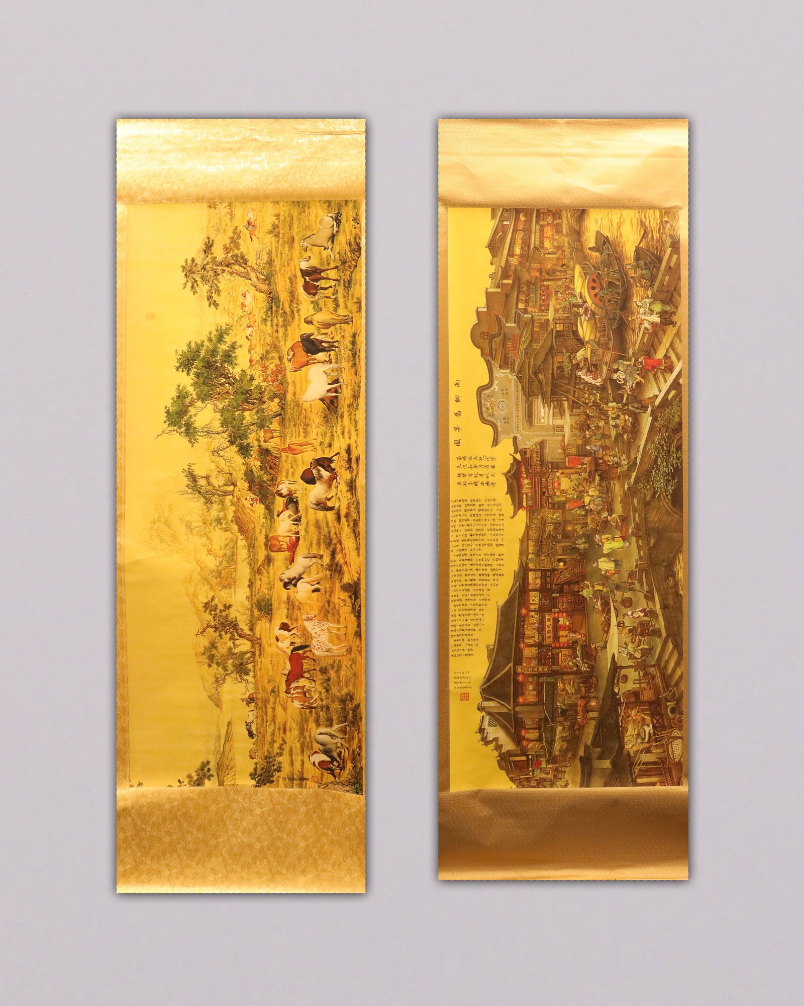 Lots Chinese long scrolls: Lots Chinese long scrolls.