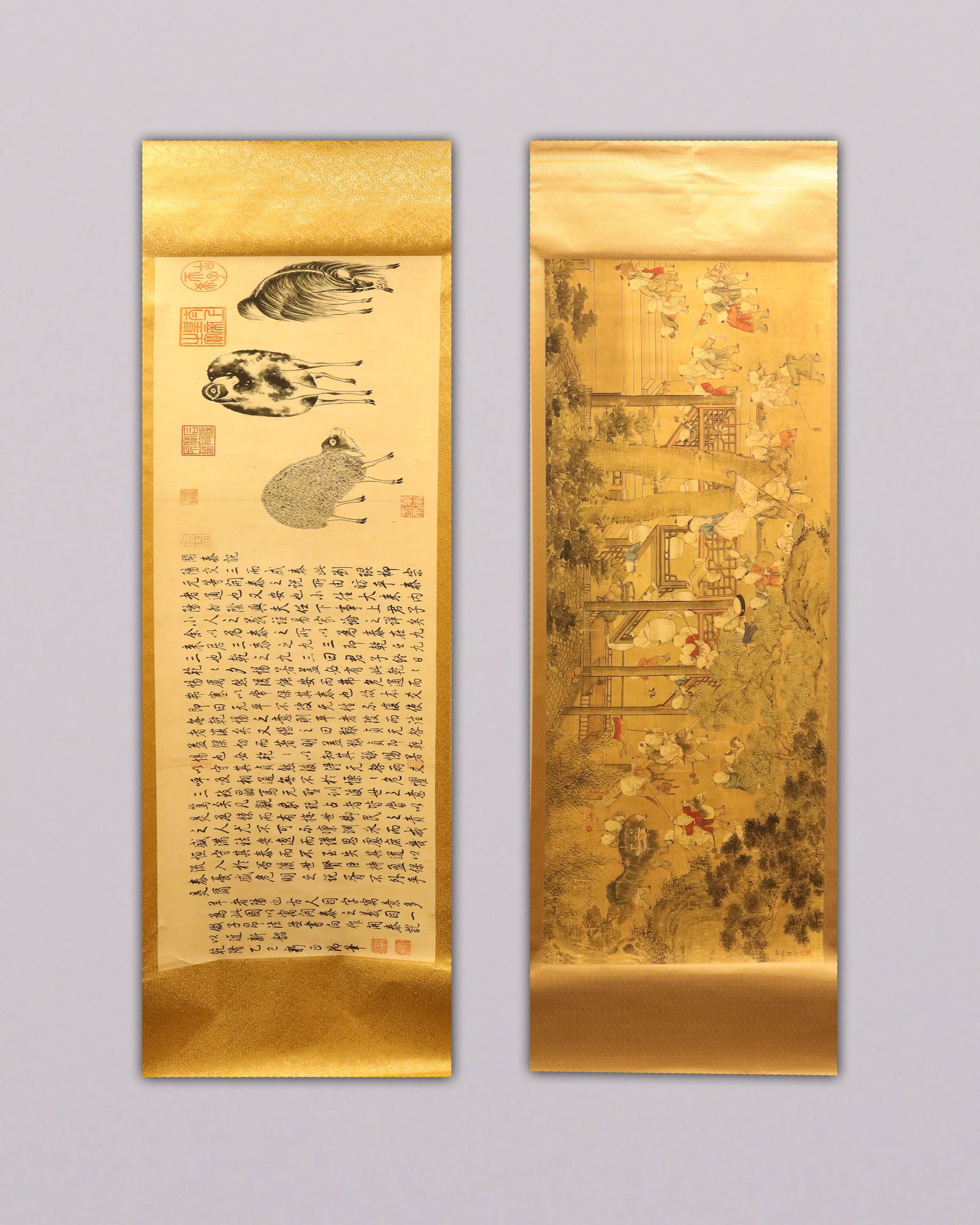 Lots Chinese long scrolls: Lots Chinese long scrolls.