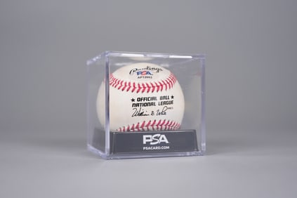 Willie Mays signed baseball PSA