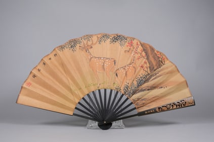 Chinese painting on fan