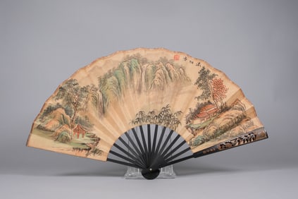 Chinese painting on fan