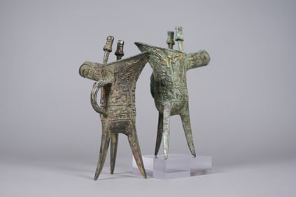 Lots Chinese bronze cups