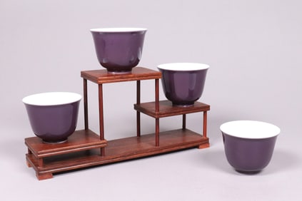 Lots Chinese purple cups
