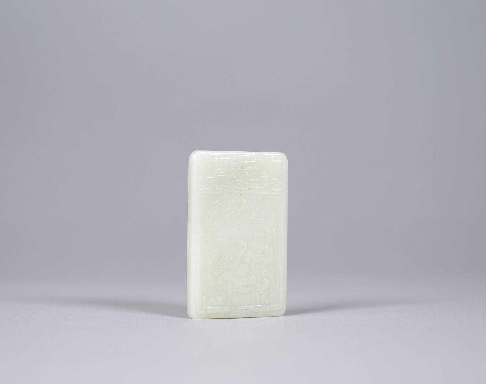 Chinese antique jade plaque: Chinese antique jade plaque. From a major estate.