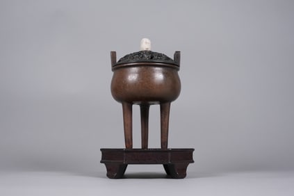 Chinese important bronze censer