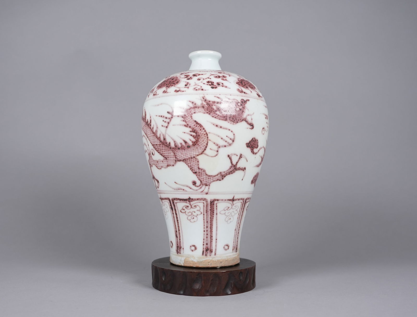 Chinese copper red dragon vase (1 of 7)