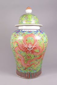 Chinese massive dragon jar