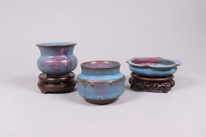Lots Chinese purple porcelains