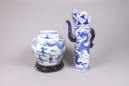 Lots Chinese b/w vase