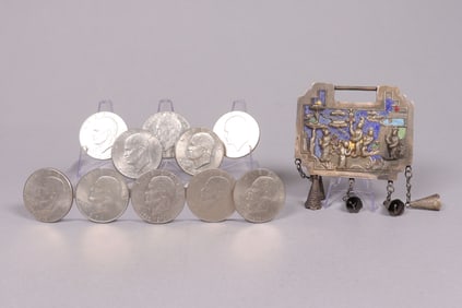 Lots coins and Chinese item