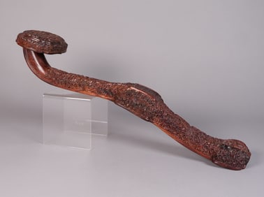 Chinese wooden ruyi scepter