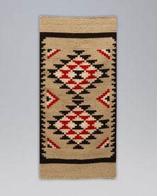 A large Native American rug