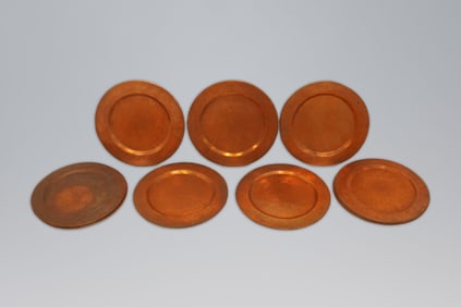 12 pcs vintage copper plates
