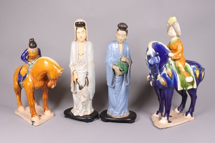 Lots Chinese pottery figures