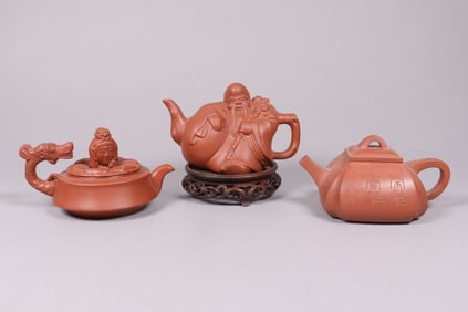 Lots Chinese clay teapots