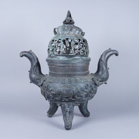 Chinese antique heavy bronze censer