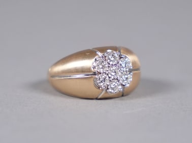 14 kt y/g diamond ring US 9.5