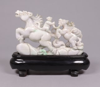 Chinese jadeite with stand