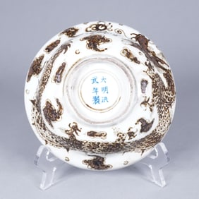 Chinese copper red bowl