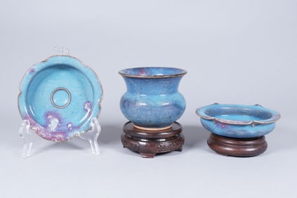 Lots Chinese purple porcelains