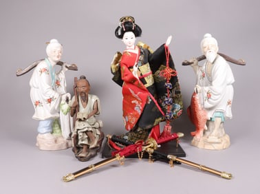 Lots Asian figures