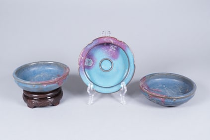 Lots Chinese purple porcelains