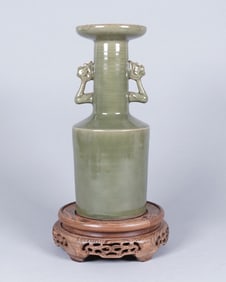 Chinese celadon green vase