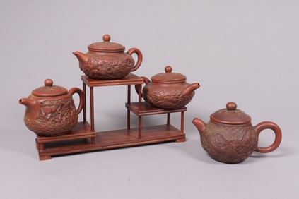 Lots Chinese clay teapots