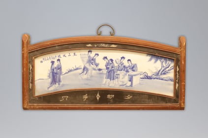 Chinese wooden frame porcelain tile