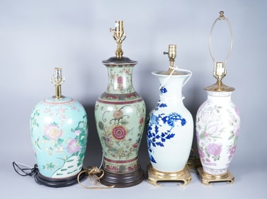 Lots Chinese tall lamps