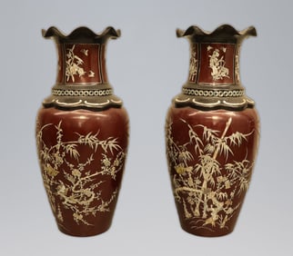 Pair Chinese large vase