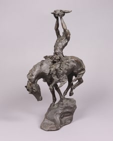 A vintage heavy bronze statue