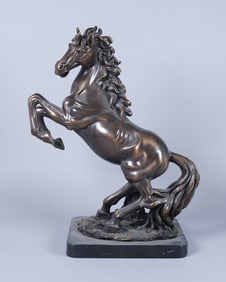 A vintage horse statue