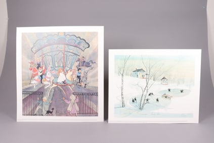 Lots P Buckley Moss lithograph