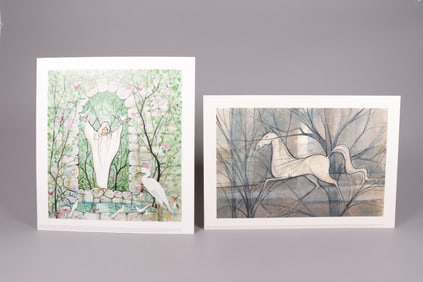 Lots P Buckley Moss lithograph