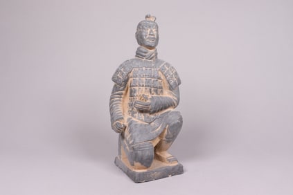 A large terracotta warrior