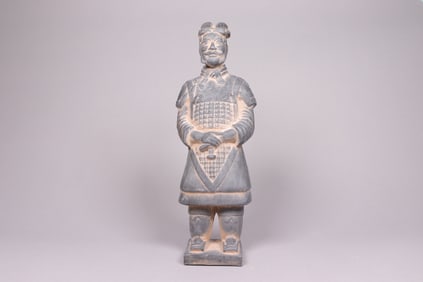 A large terracotta warrior
