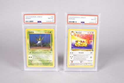 2 1999 Pokemon cards PSA