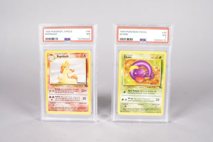 2 1999 Pokemon cards PSA