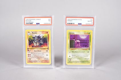 2 1999 Pokemon cards PSA