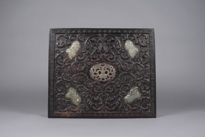 Chinese antique jade wooden box