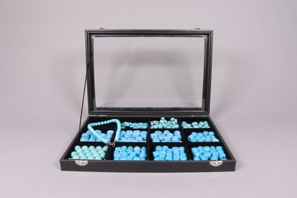 Lots turquoise specimen in box