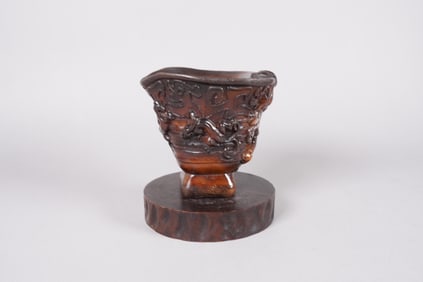 Chinese fine carved cup