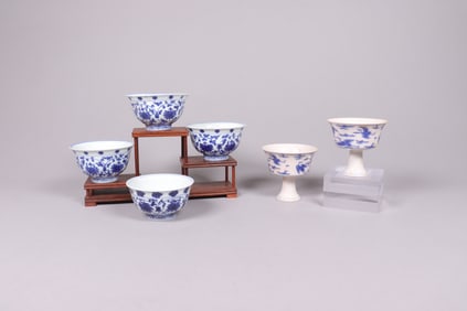 Lots Chinese b/w cups