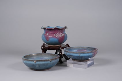 Lots Chinese purple porcelains