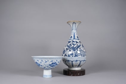 Lots Chinese b/w porcelains